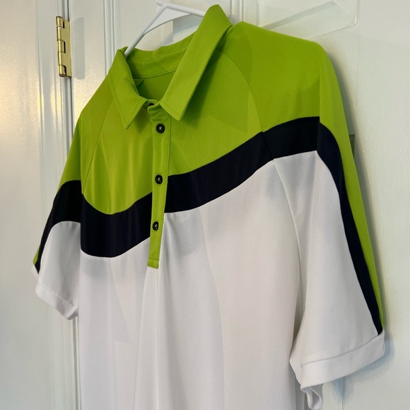 Galvin Green Magnum Green White Navy Golf Polo Shirt Size XL - Picture 3 of 13